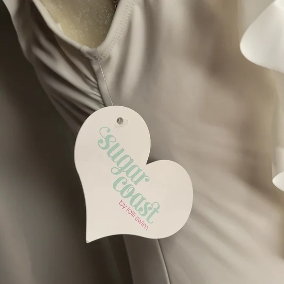 SUGAR Coast White Ruffled Swimsuit - Picture 9 of 12